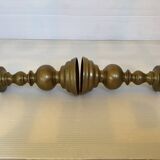 Pair of brass candlesticks with spikes