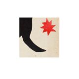 Collage on old book cover - painting after Matisse
