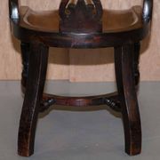 Chaise de capitaine victorienne en noyer d'Eton College
