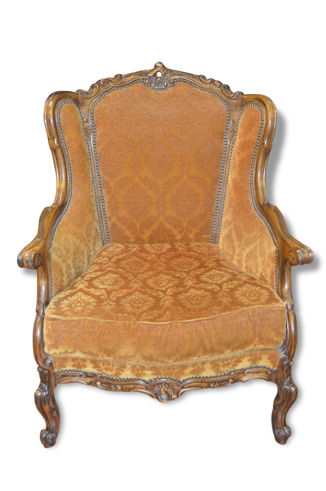 Walnut Chair Bergère has ears