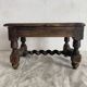 Tabouret bas ancien brodeuse en bois tourné