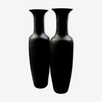 Lot de deux vases "chinois" 145 cm