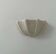 Vintage porcelain shell wall light, speckled beige, France 1960