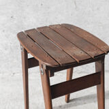Pair of solid wooden stool - 1950