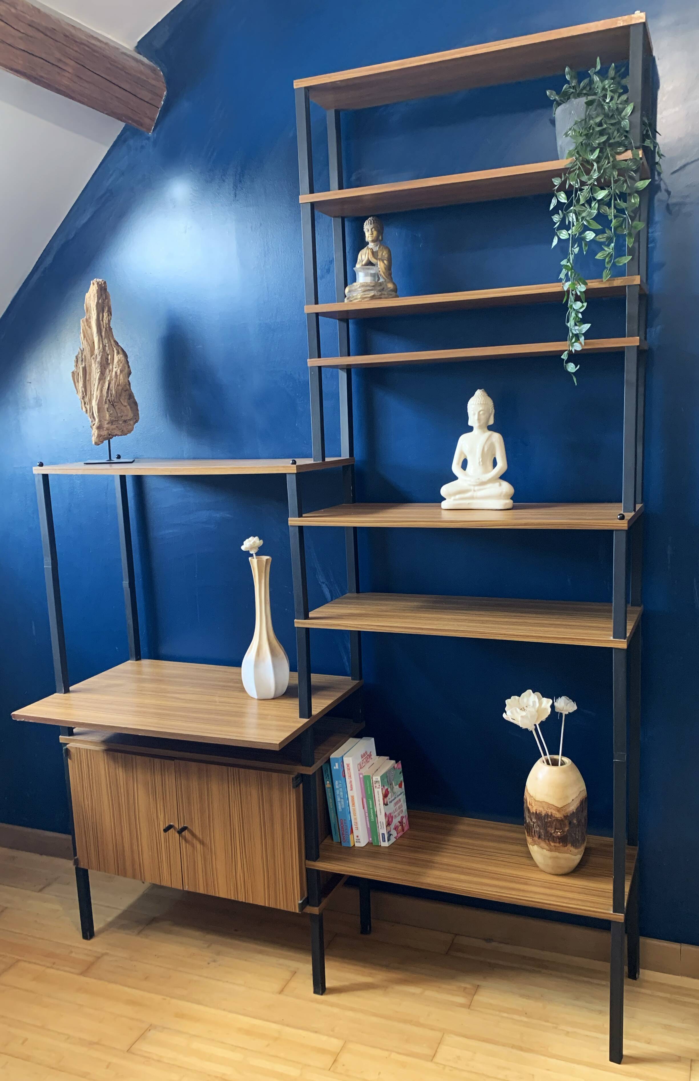 Modular vintage Scandinavian shelving unit, 1960s