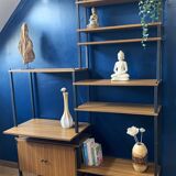 Modular vintage Scandinavian shelving unit, 1960s