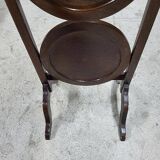 Folding mahogany cake stand