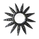 Petit miroir rond soleil métal martelé brutaliste 1950