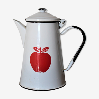 Enamelled sheet metal teapot