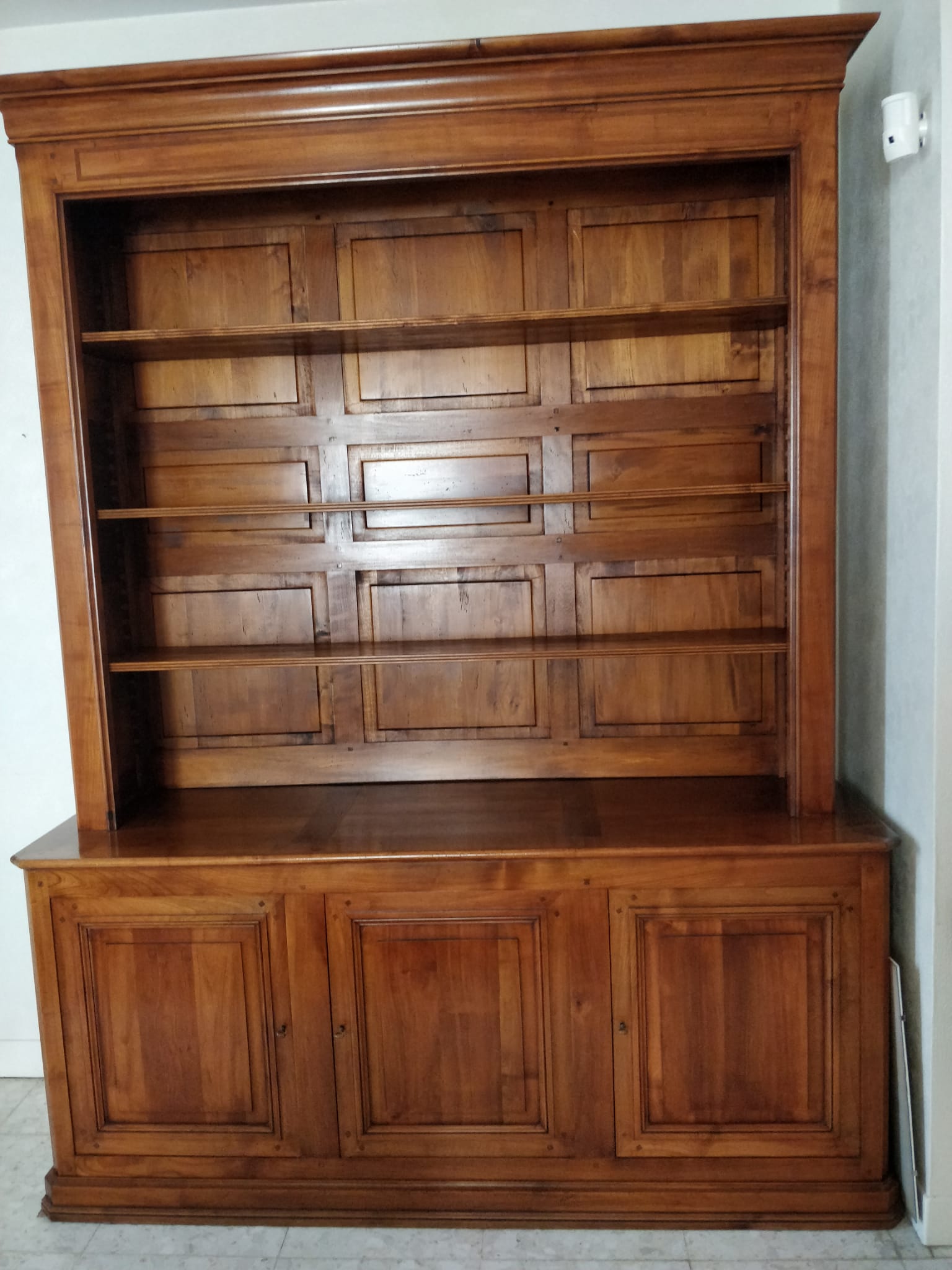 Solid cherry bookcase 3 doors