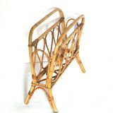 Rattan magazine rack