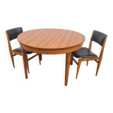 Vintage Teak table 1960 extension, NF furniture