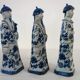 3 figurines of emperors from the Qing dynasty, China, early 20th century.
