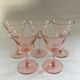 Set of 5 rosé glasses