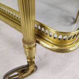 Vintage brass bar trolley service