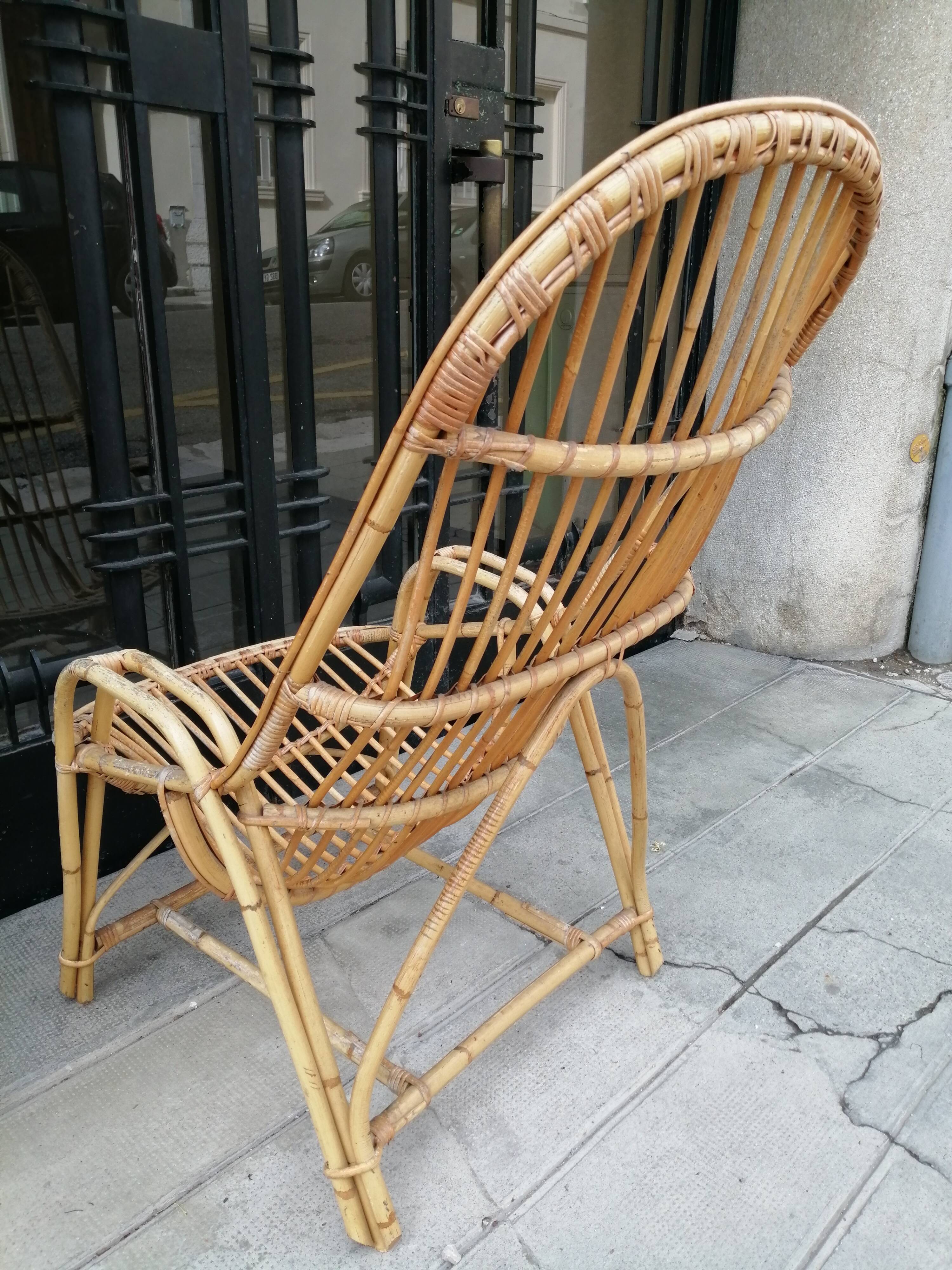 1960 rattan chair