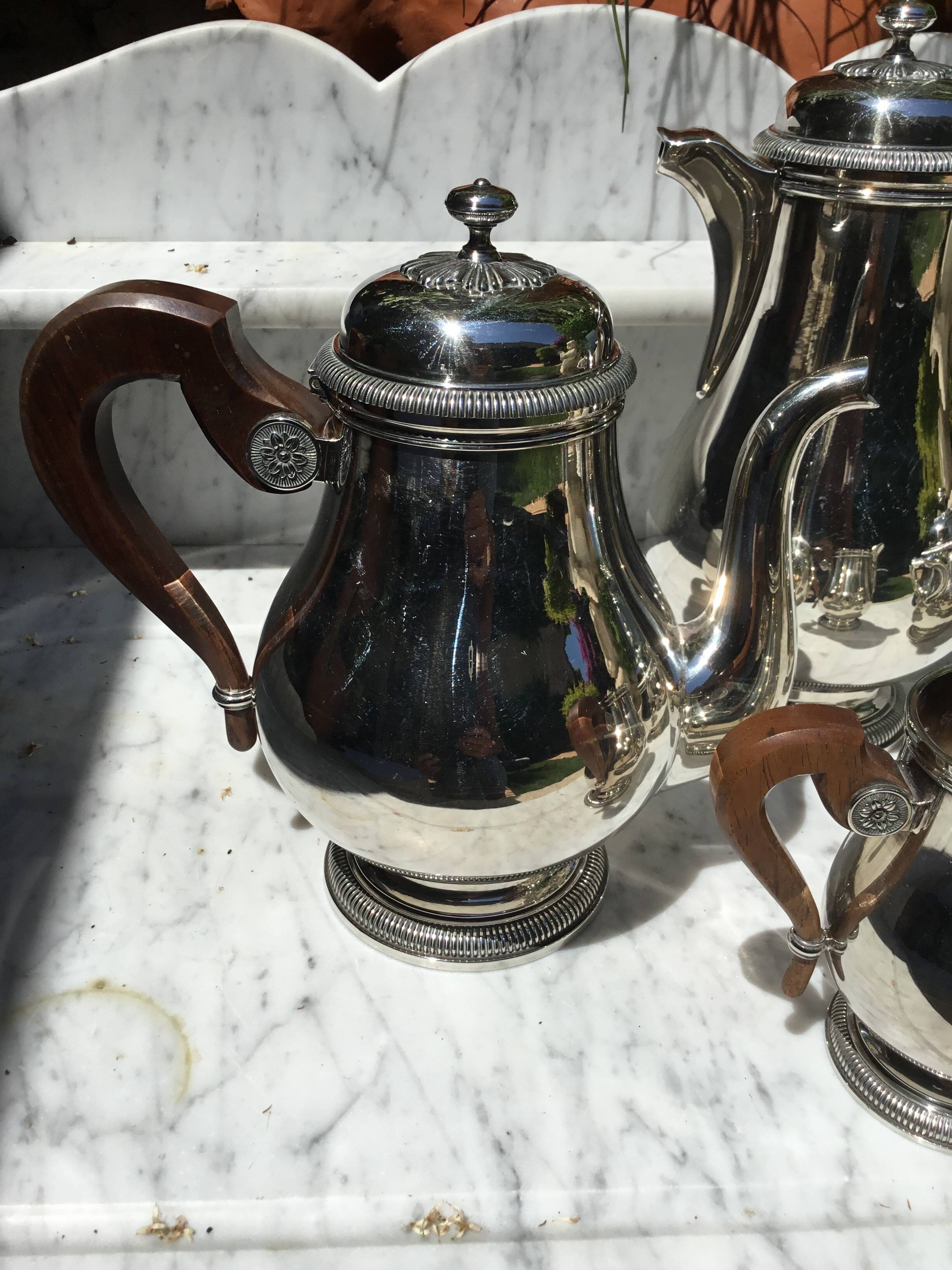 Christofle House. Silver-plated tea and coffee service.