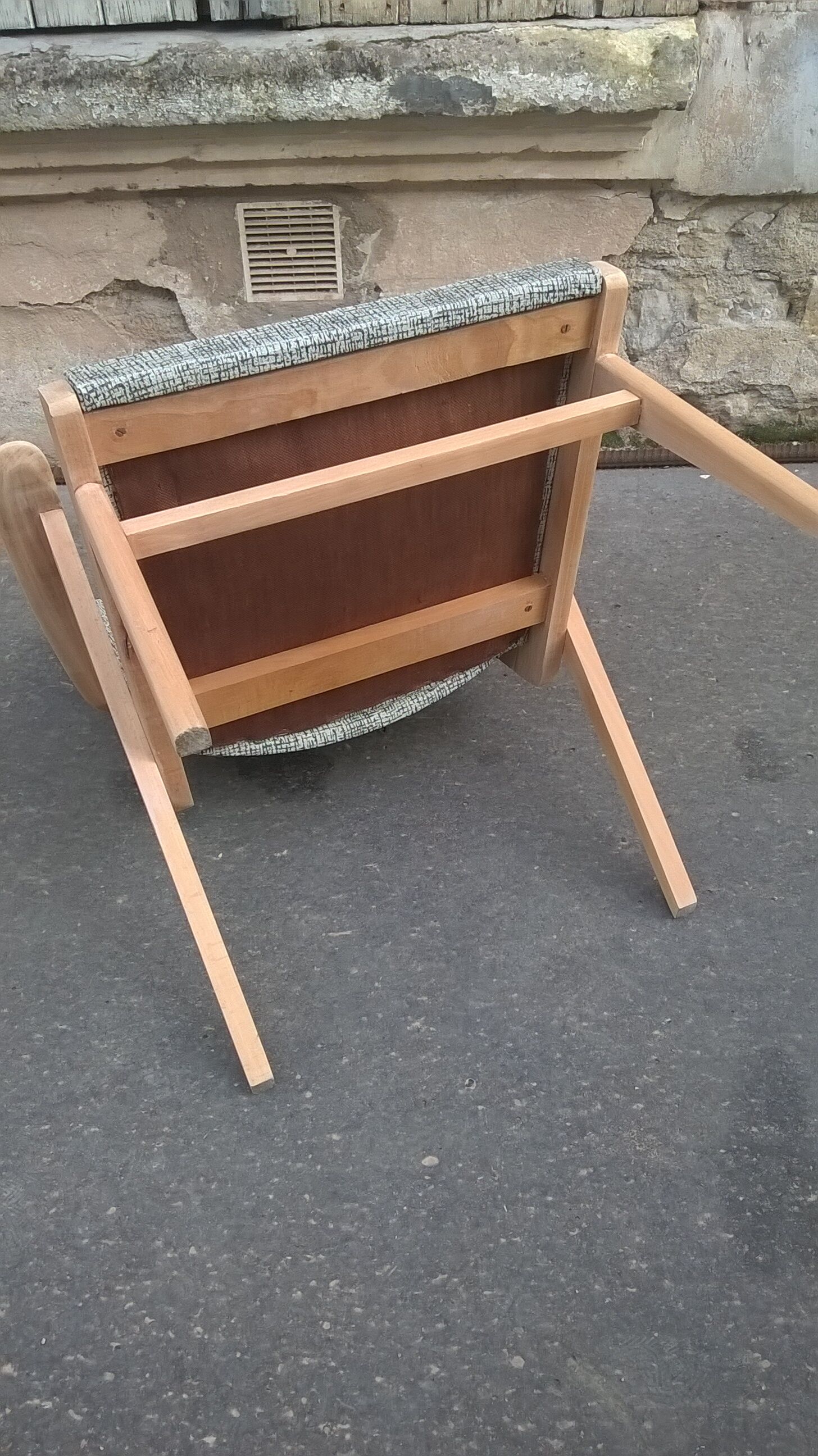 Scandinavian compass foot armchair