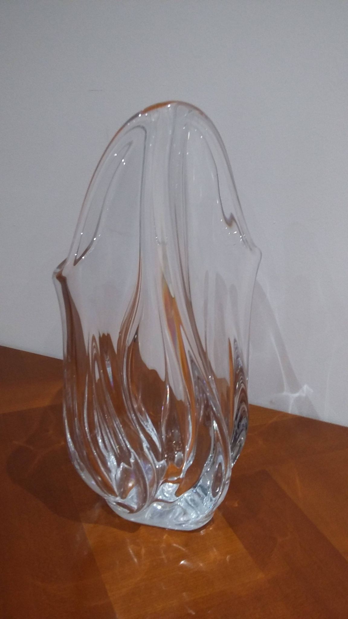 Very Pretty Large Art Crystal Vase Vannes France