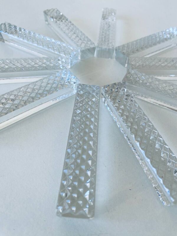 10 porte-couteaux anciens en cristal