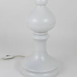 White Bishop chess lamp by Ivan Jakes, made of white glass, Czechoslovakia, 1970s.