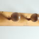 Scandinavian pine wooden ball shaped coat hooks, 1970s.