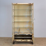 Vintage Steel And Glass Medical Cabinet, 1930's