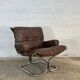 Fauteuil "Wing" en cuir, Harald RELLING, 1980s