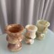 3 vases en onyx sculptées à la main