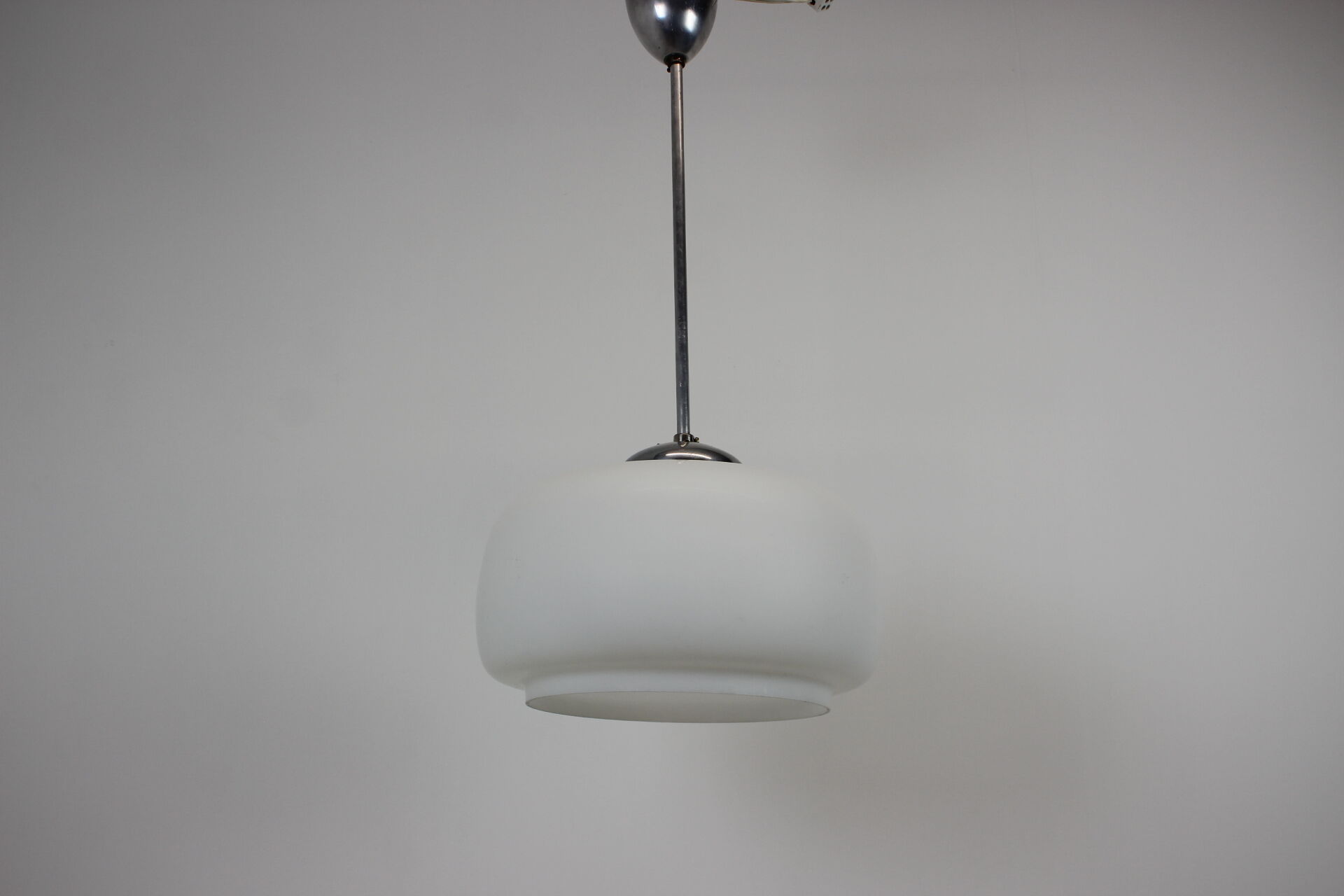 Art deco big glass pendant lamp, 1930s