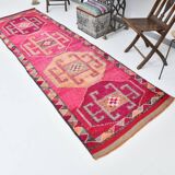 3x10 pink red turkish vintage runner rug, 101x323cm sk 18180 free shipping