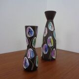 Ceramic Kongo Vases by Bodo Mans for Bay Keramik, 1960s, Set of 2