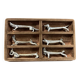 Set of 6 silver-plated animal knife rests