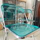 Set of 4 blue Plia folding chairs by Castelli