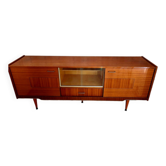 Retro sideboard: 2 doors, 1 display case, 1 drawer