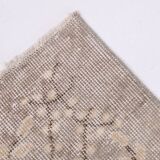 6x9 Ash Gray Handmade Wool Turkish Vintage Rug, 188x290Cm SK 5073