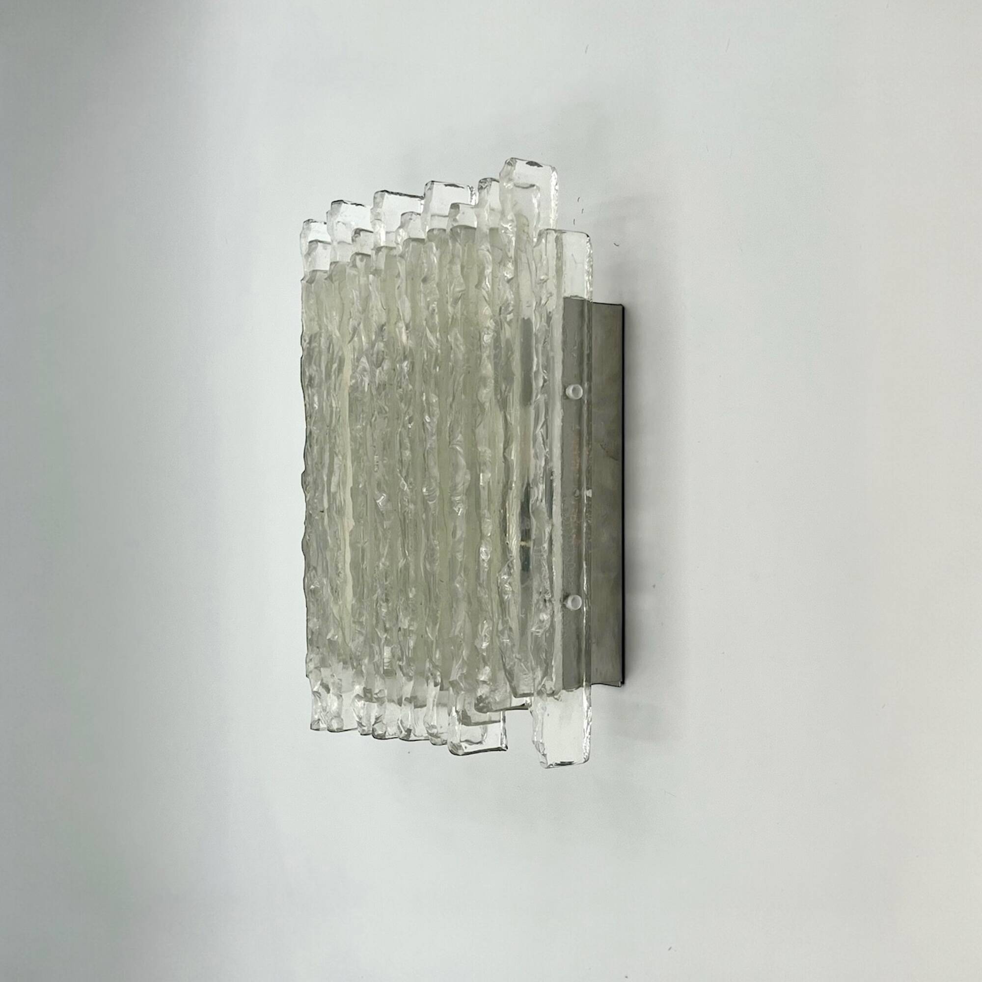 Poliarte glass wall lamp "Vesta", Italy 1970s