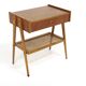 Table de chevet scandinave en teck et en chêne, Suède, 1960