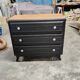 Vintage black chest of drawers