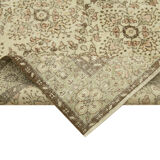Tapis beige turc noué à la main 172 cm x 305 cm