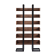 Severin 3 library in American walnut and matte black steel.