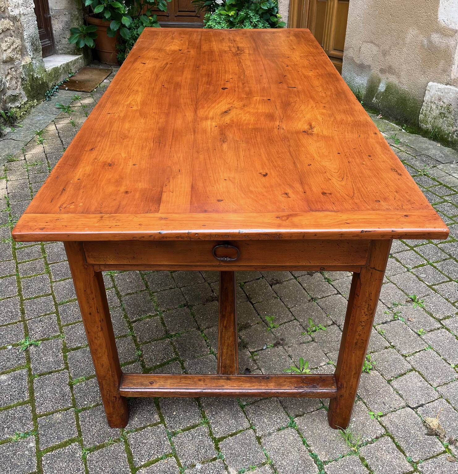 19th century cherry wood farmhouse table