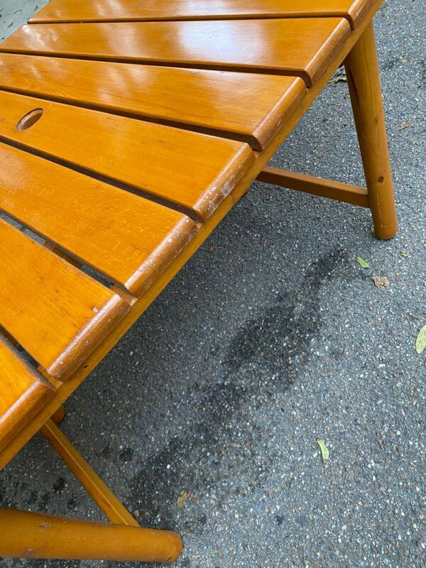 Table de jardin pliable Clairitex 1970 en bois massif 160x80cm
