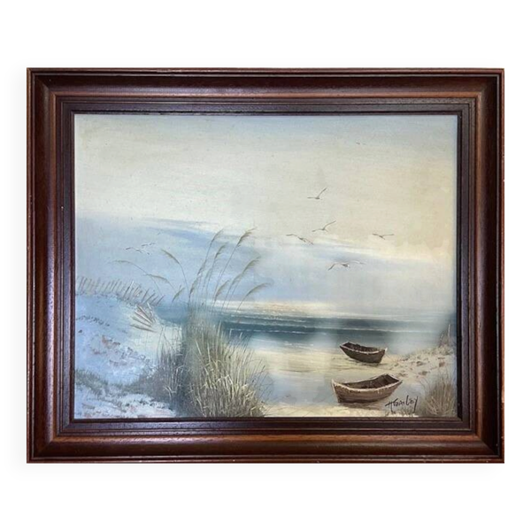 Tableau bord de mer, dune