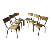 Set of 6 school chairs