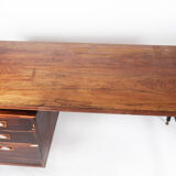 Desk in rosewood and legs in metal, of Danish design from the 1960s
