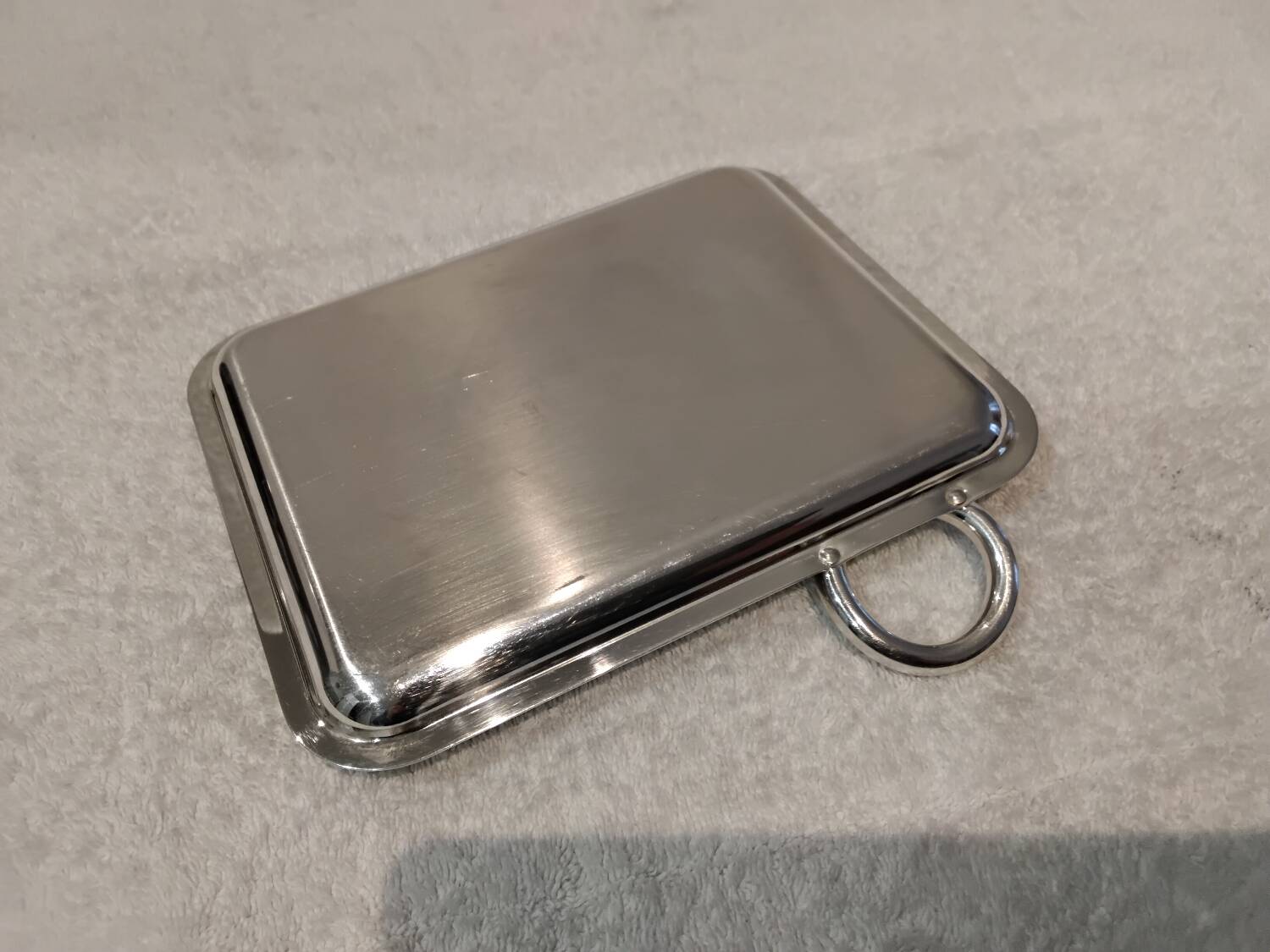 Christofle Vertigo Yainville silver-plated rectangular tray