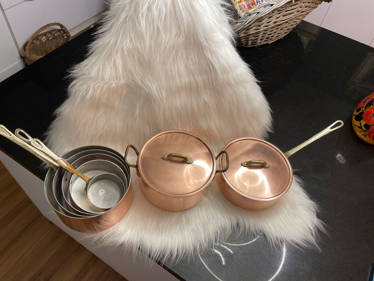 Old copper pan battery