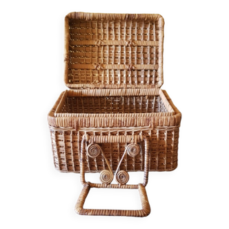 Wicker vanity case from the 1950s.