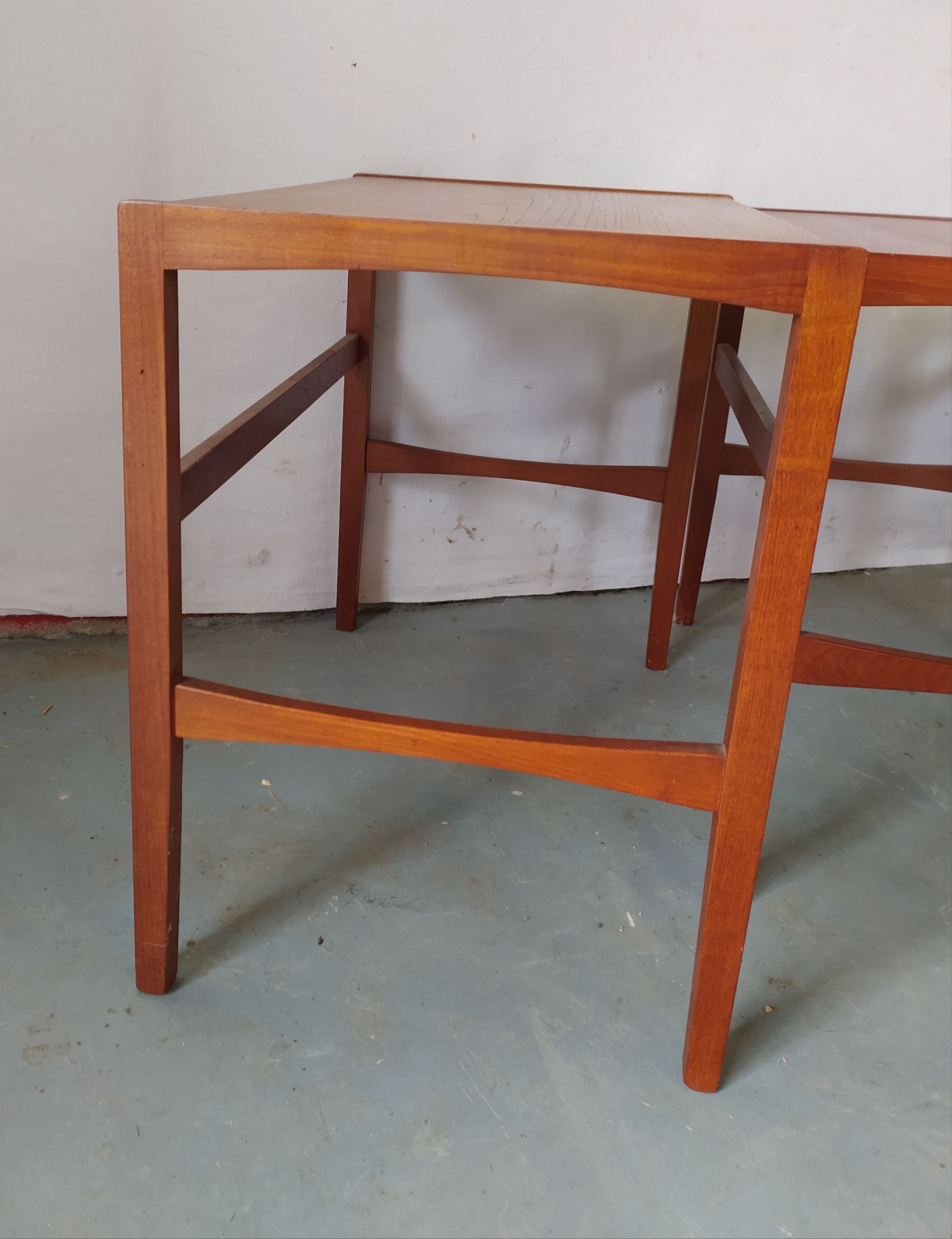 Solid teak pull out tables